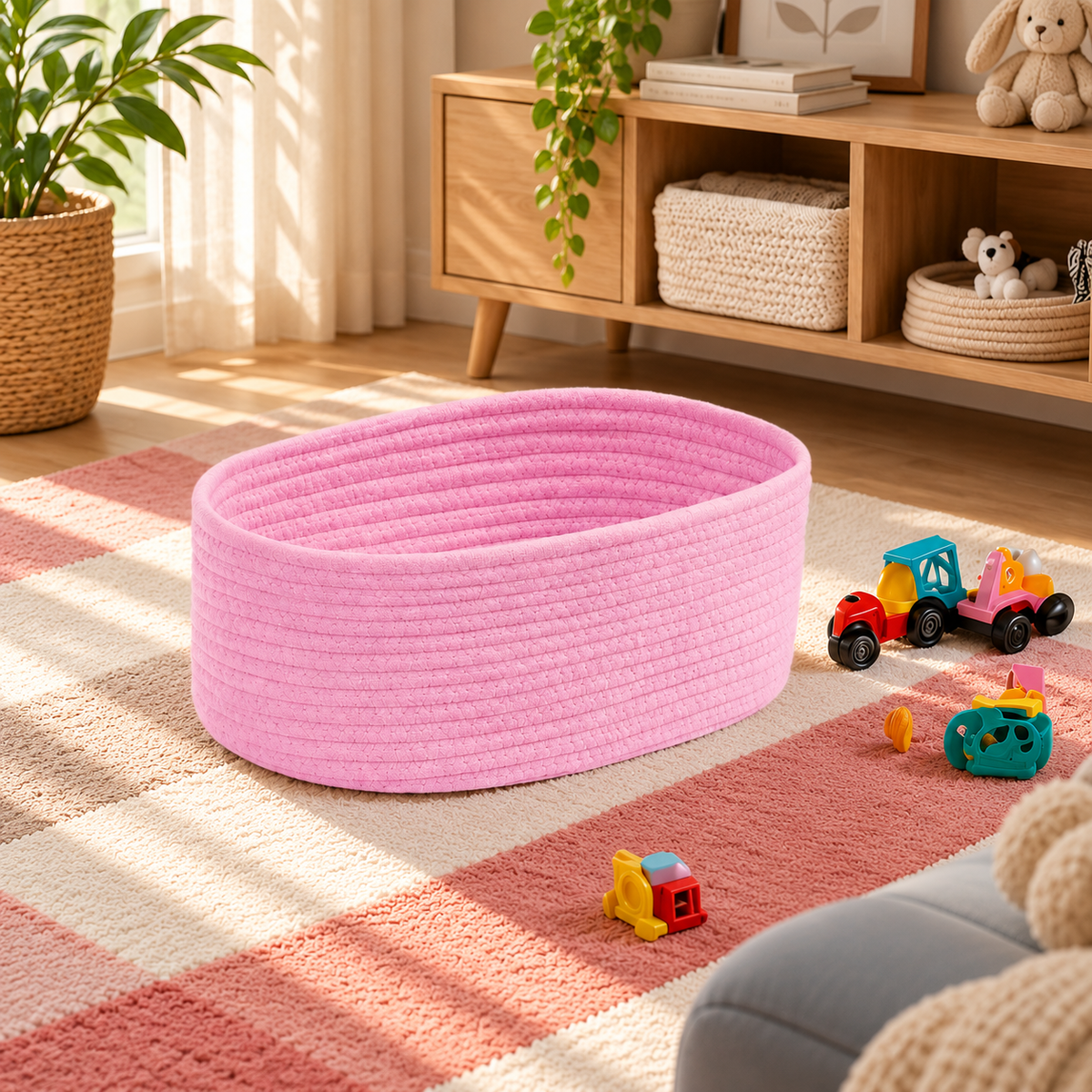 Handcrafted Oval Storage Basket