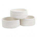 Handcrafted Round Vanity Baskets (Set of 3)