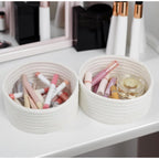 Handcrafted Round Vanity Baskets (Set of 3)