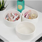 Handcrafted Round Vanity Baskets (Set of 3)