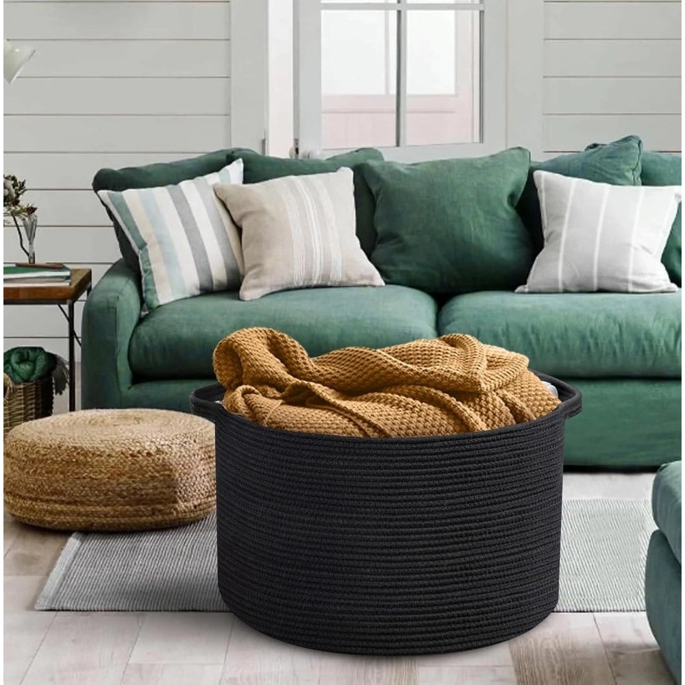 Handcrafted Large Floor Storage Basket
