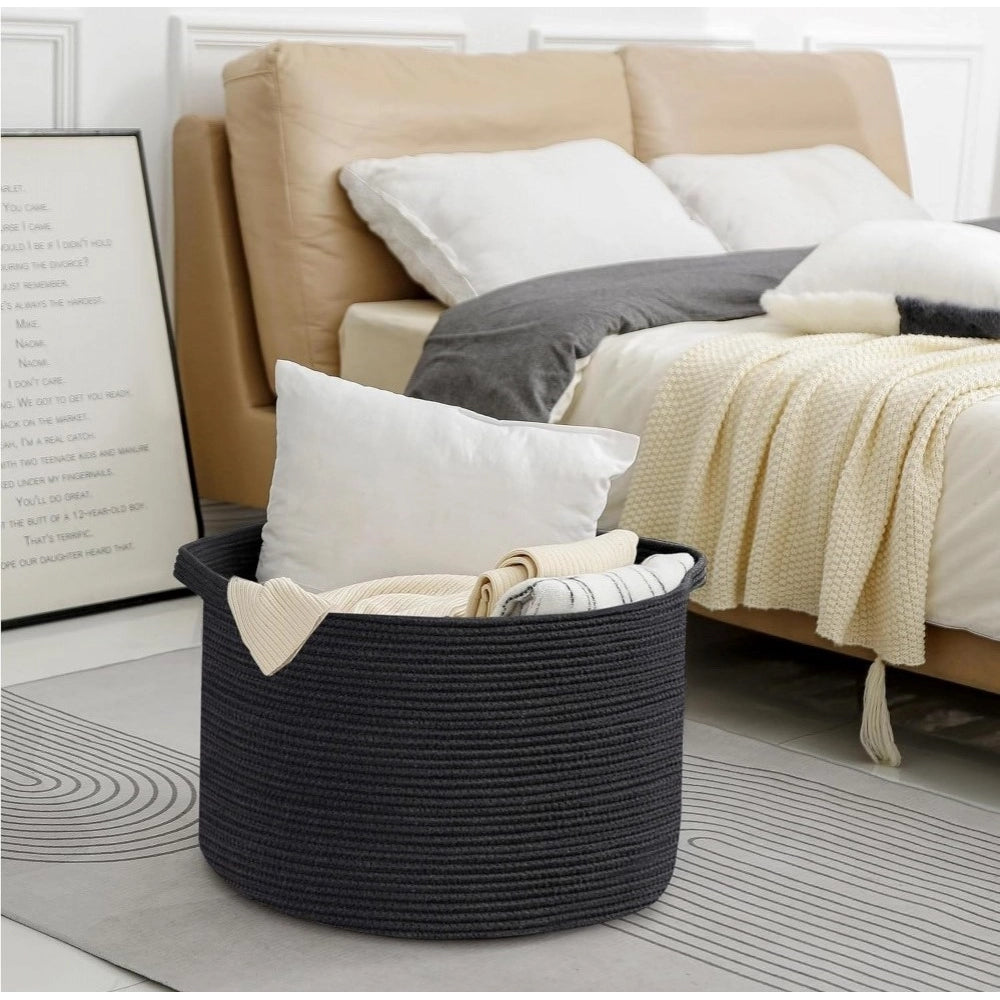 Handcrafted Large Floor Storage Basket