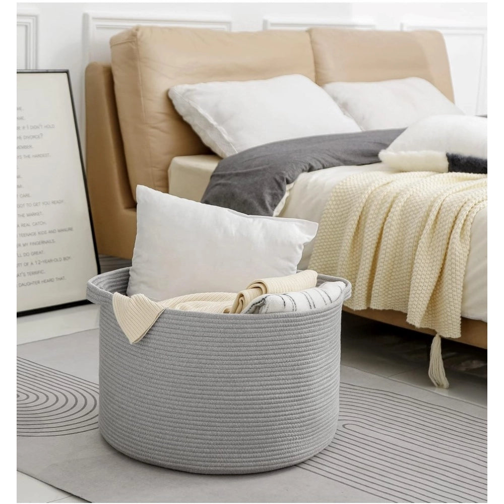 Handcrafted Large Floor Storage Basket