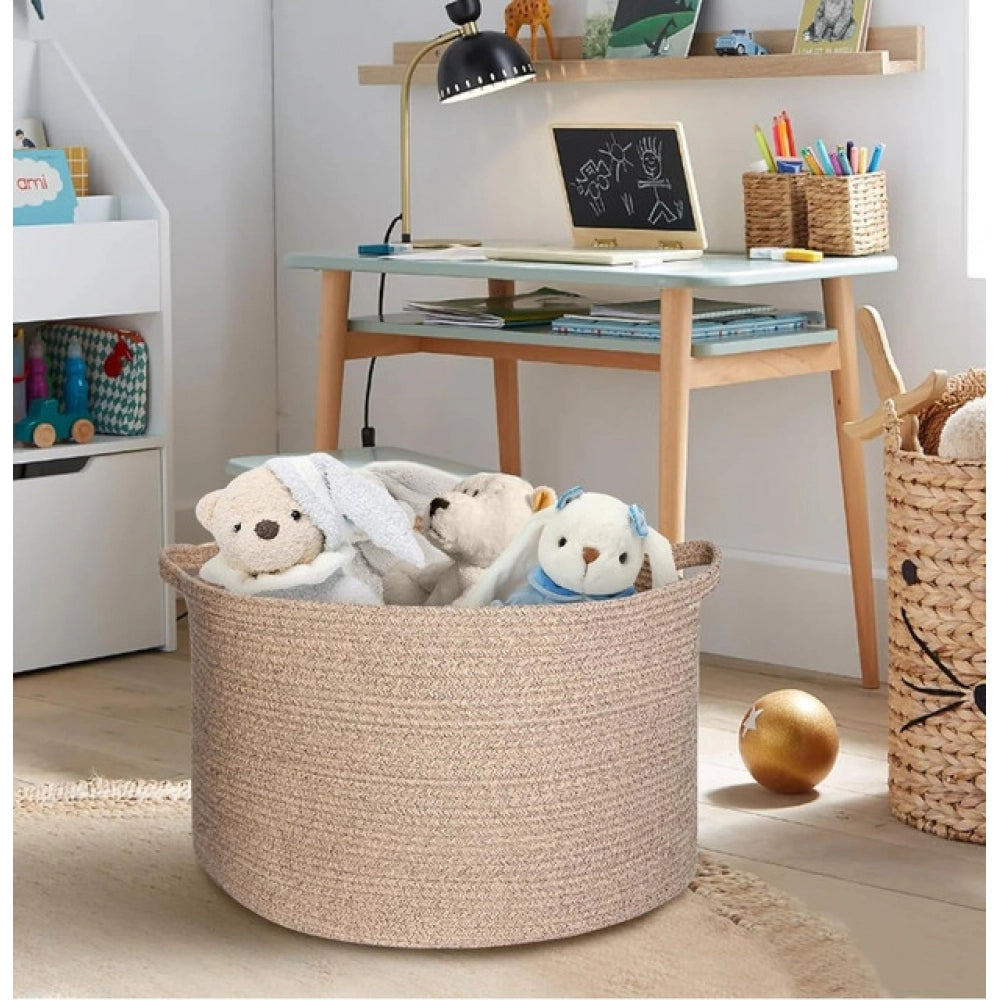 Handcrafted Large Floor Storage Basket