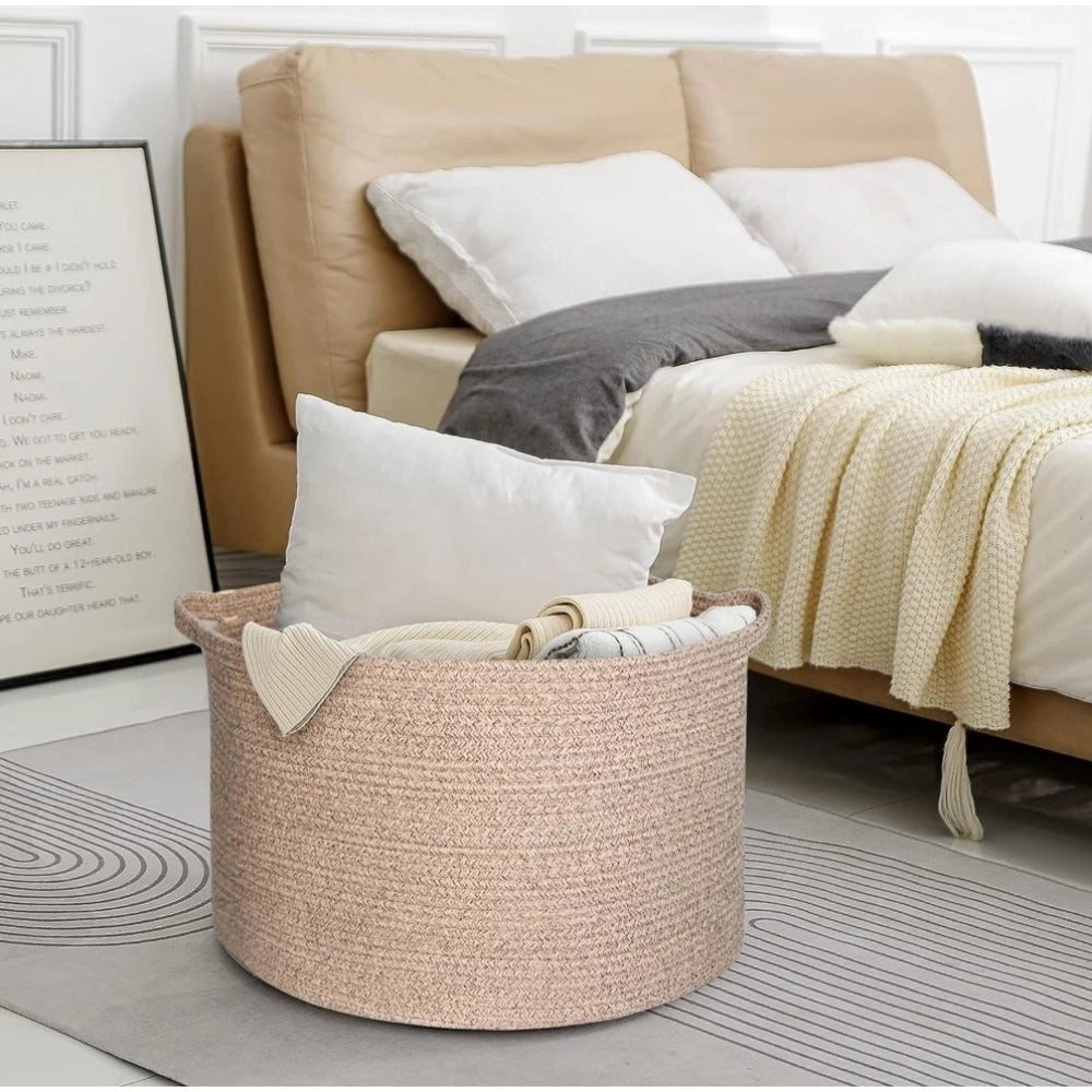 Handcrafted Large Floor Storage Basket