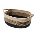 Handcrafted Two-Tone Oval Basket