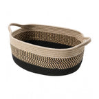Handcrafted Two-Tone Oval Basket