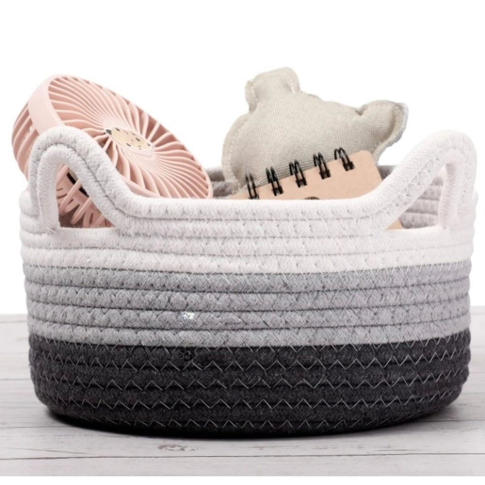 Handcrafted Tri-Tone Petite Basket