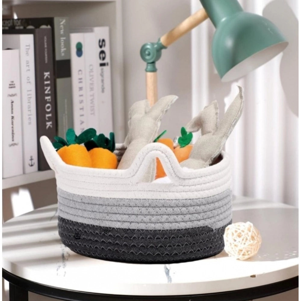 Handcrafted Tri-Tone Petite Basket