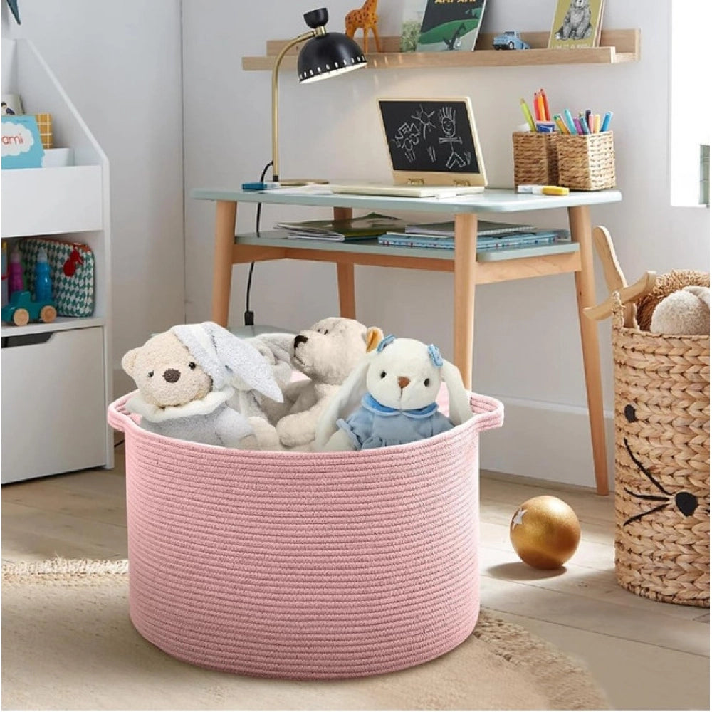 Handcrafted Large Floor Storage Basket