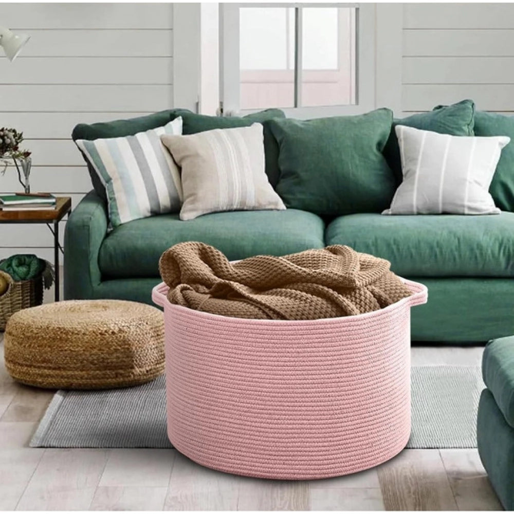 Handcrafted Large Floor Storage Basket