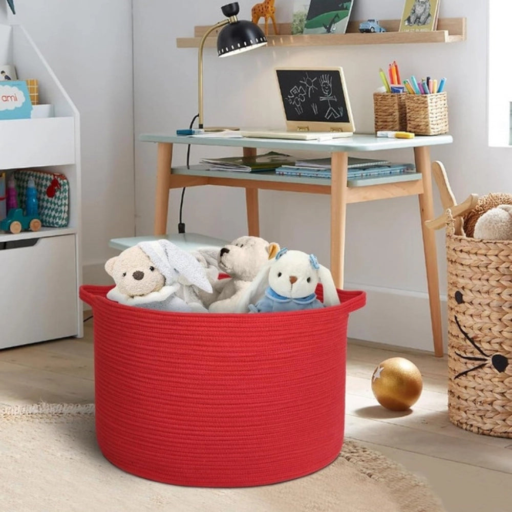 Handcrafted Large Floor Storage Basket