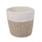 Handcrafted Two-Tone Woven Planter Cover