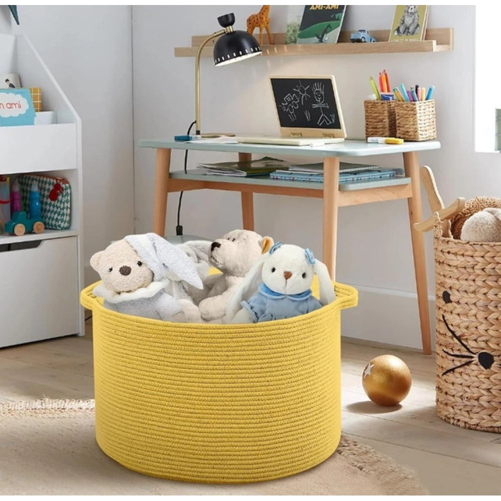 Handcrafted Large Floor Storage Basket