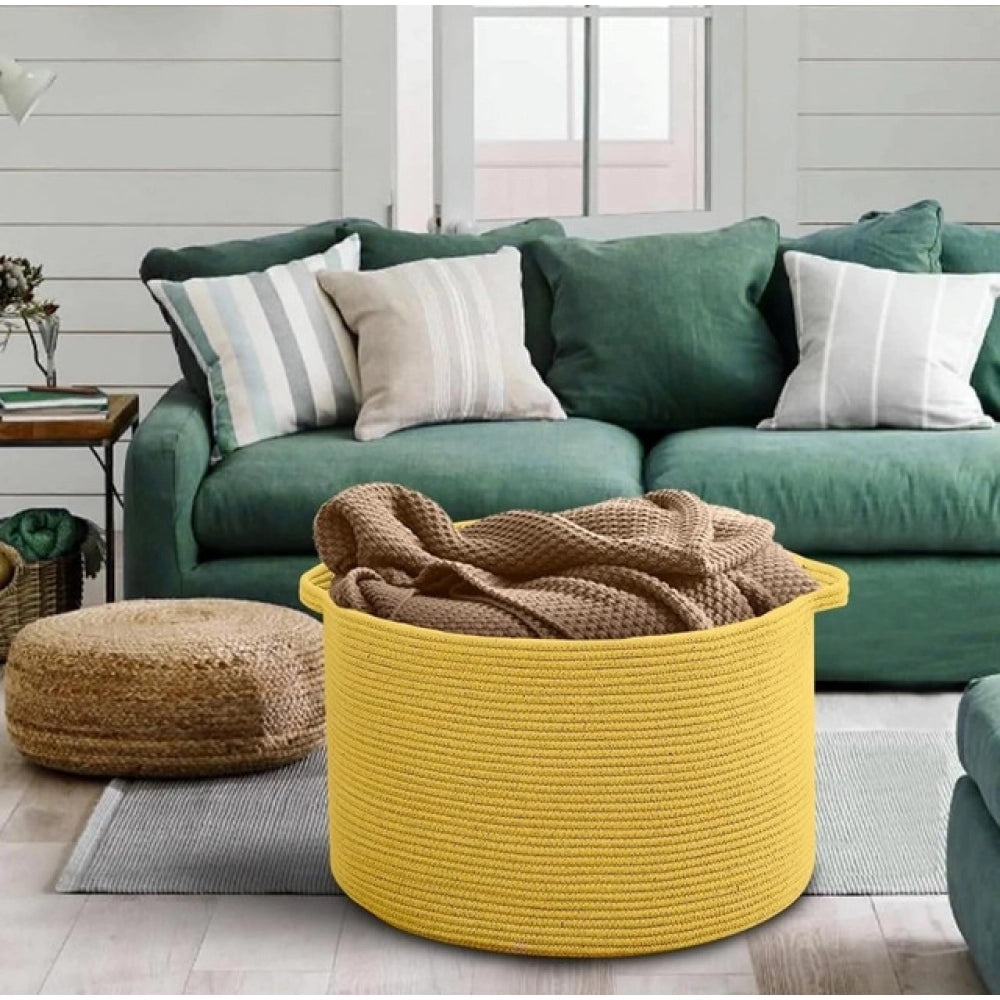 Handcrafted Large Floor Storage Basket